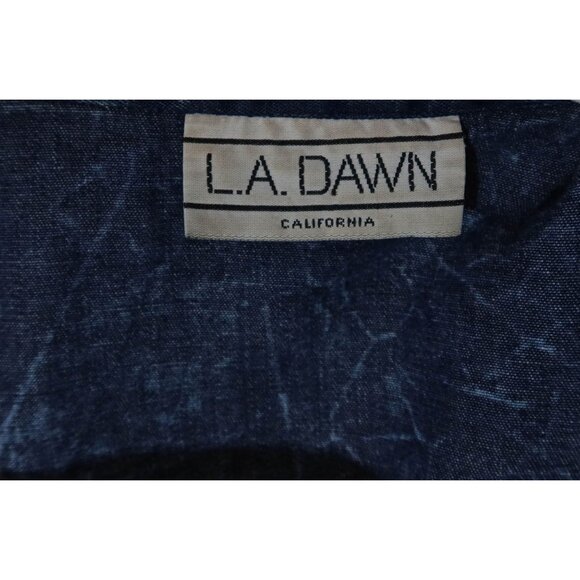 Vintage 80s Acid Wash Oversized Denim Studded Shirt Jacket Art To Wear Size XL - Picture 9 of 9